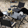 Schwarzer Farb Aluminium Tragbarer Klapptisch für Outdoor Camping